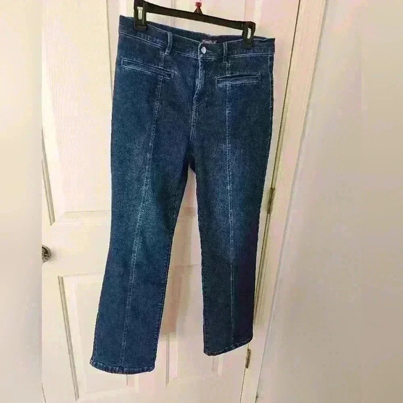 J McLaughlin High Rise Blue Flare Jeans Size 10 - Picture 1 of 5